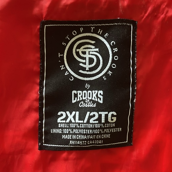 Can’t Stop the Crooks: Crooks & Castles Varsity Red & White 2XL women’s - Picture 2 of 2